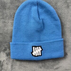 Undefeated New Era Knit Hat Beanie Sky Blue Beanie Cap